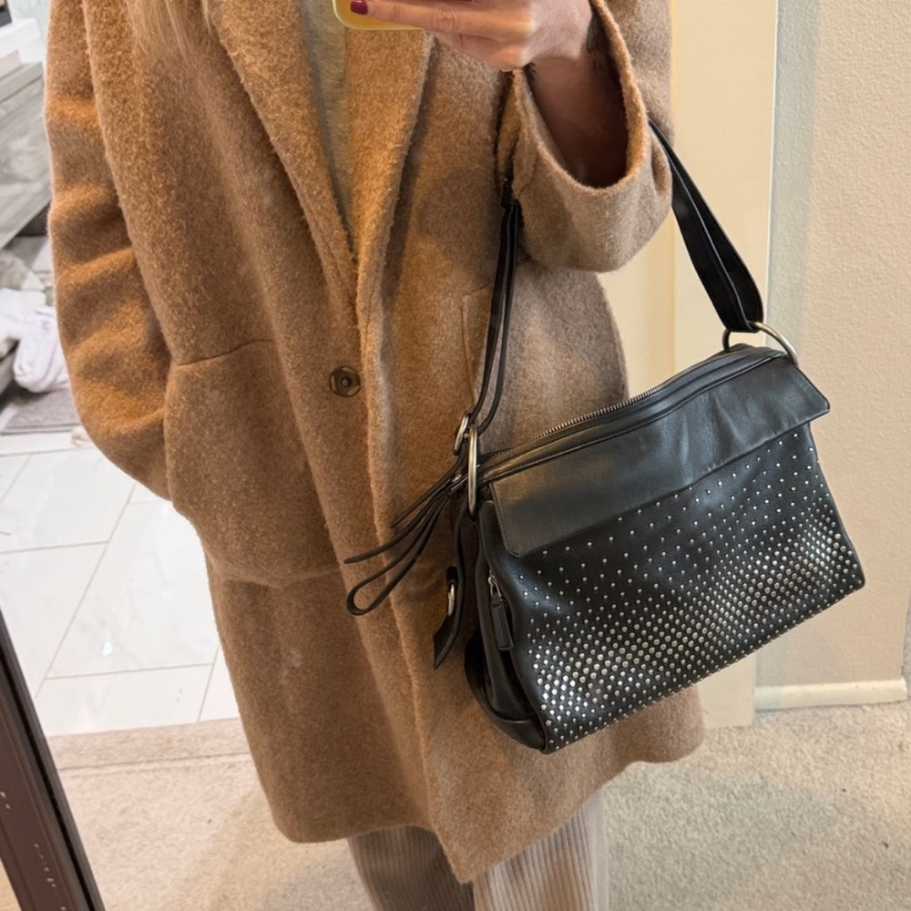 Marc by Marc Jacobs Workwear Elegant Black Studded Shoulder hobo Bag leather - Picture 2 of 15